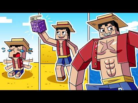I Survived 100 DAYS as LUFFY from ONE PIECE in HARDCORE Minecraft! thumbnail