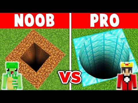 Minecraft NOOB vs PRO: SAFEST UNDERGROUND TUNNEL BUILD CHALLENGE thumbnail