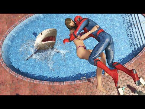 GTA 5 Water Ragdolls | SPIDERMAN Jumps/Fails ep.81 (Euphoria Physics) #spiderman #euphoriaphysics thumbnail