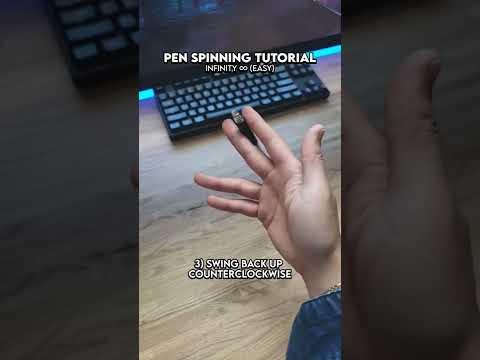 INFINITY pen spinning tutorial EASY ♾️ #shorts thumbnail