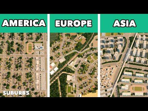 America VS Europe VS Asia XXL - Building a suburb in Cities: Skylines thumbnail