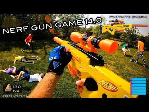 NERF GUN GAME 14.0 | (Nerf First Person Shooter!) thumbnail