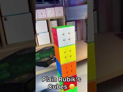 Plain Rubik’s Cubes vs FORCE Cubes 😎 #shorts thumbnail