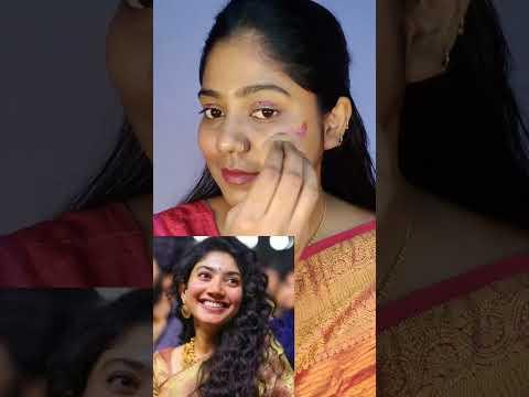 Tried to recreate Sai Pallavi's glowy n dewy no makeup makeup look😍💖💖💖 #shorts#saipallavi#makeup thumbnail