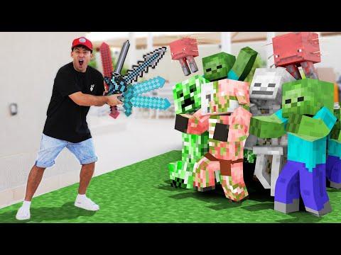 Noob vs Pro with Scooter from Alex - Minecraft Animation in real life thumbnail