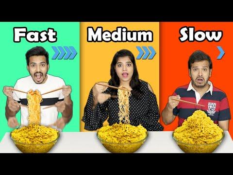 Fast Vs Medium Vs Slow Food Challenge | Food Challenge | Hungry Birds thumbnail