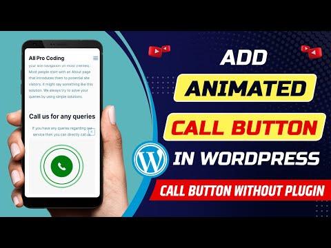 How to add animated call button in WordPress without plugin | Call now button for website thumbnail