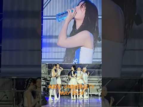NMIXX Sullyoon Casually Drinking Water while Fans Screaming thumbnail