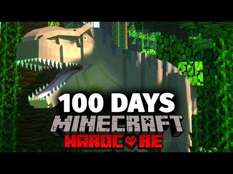 I Survived 100 Days Hardcore Minecraft in Jurassic Park and this is What Happened thumbnail