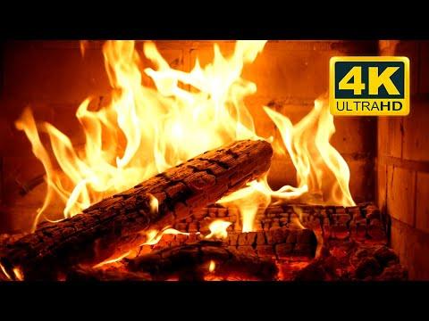 🔥 Cozy Fireplace 4K (12 HOURS). Fireplace Ambience with Crackling Fire Sounds. Fireplace Burning 4K thumbnail