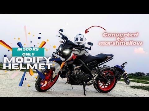 Helmet modification marshmellow.😁😁 crazy public reaction. Ride with bichua thumbnail