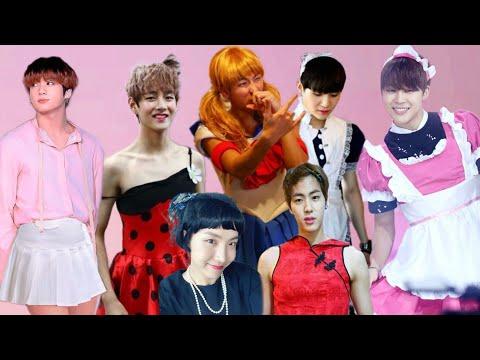 BTS Dressed as Girl Compilation😂 | run bts airport punishments thumbnail