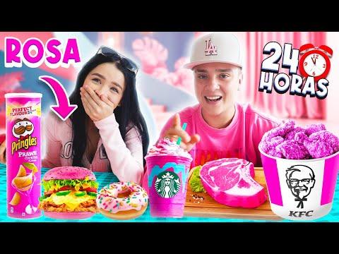 24 HRS COMIENDO ROSA 💓Carol Castro ❤️ thumbnail