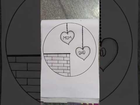 Mom Dad 💜💜 beautiful circle drawing # easy draw # like and subscribe for Mom Dad 💜💜 thumbnail