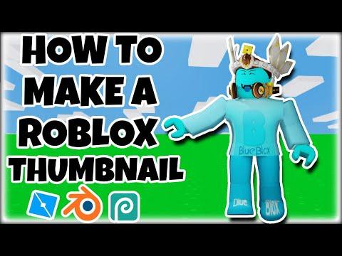 How to make A ROBLOX Thumbnail! (Roblox Studio, Blender, Photopea) thumbnail