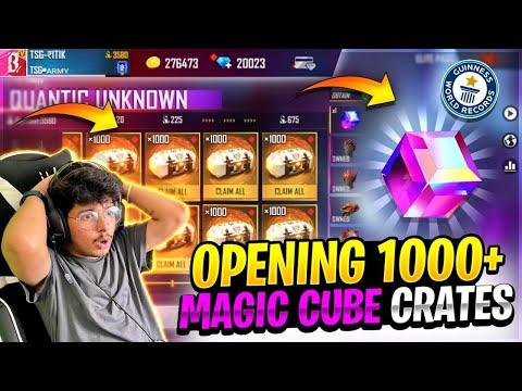Luckiest Day In Free Fire Opening 1000 Magic Cube Crates || Happy Day -Garena Free Fire thumbnail