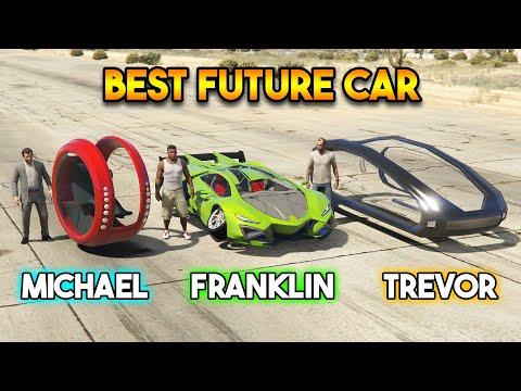 GTA 5 MAIN CHARACTERS FUTURISTIC CARS (FRANKLIN VS MICHAEL VS TREVOR) thumbnail