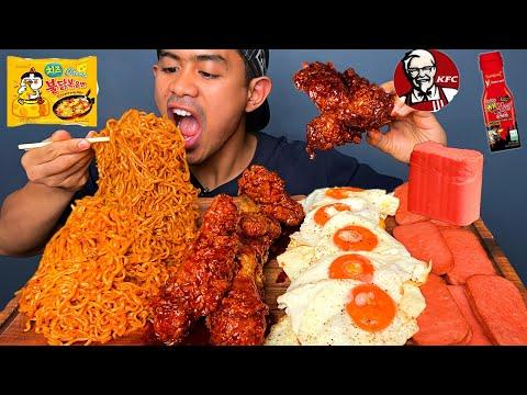 Lebaran MUKBANG SAMYANG KEJU + KFC SAOS SAMYANG + 10 TELUR + DAGING KOTAK!! thumbnail