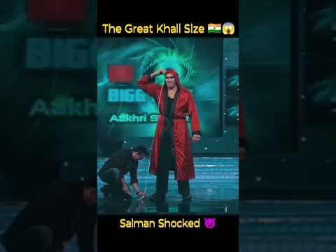 The Great Khali height and  chest size ✴️✴️#shorts || salman khan shocked😲|| thumbnail