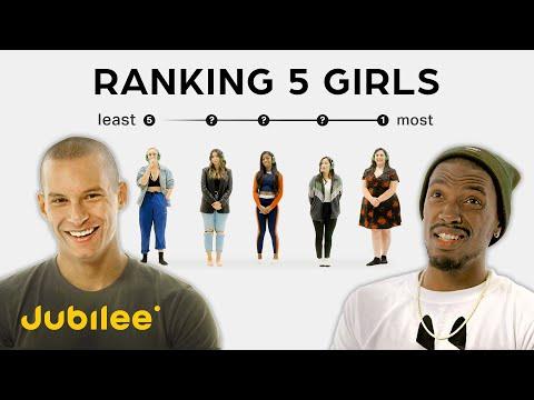 Ranking Women By Attractiveness | 5 Guys vs 5 Girls thumbnail