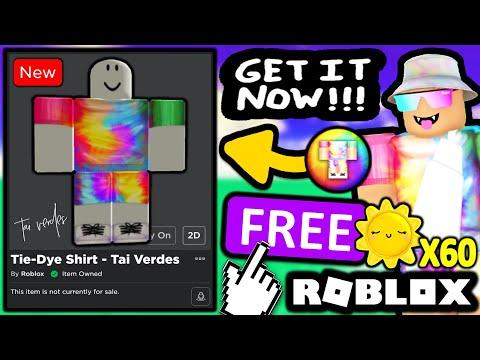 FREE ACCESSORIES! HOW TO GET Tie-Dye Outfit Shirt & Pants! (ROBLOX TAI VERDES EVENT) thumbnail
