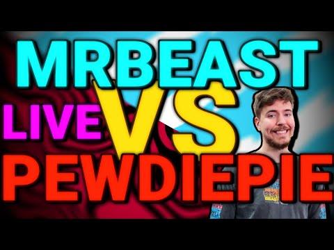 MRBEAST VS PEWDIEPIE! [LIVE SUB COUNT] thumbnail