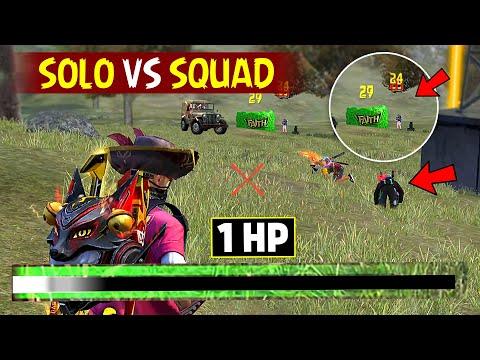BEST SOLO VS SQUAD GAMEPLAY ON MOBILE