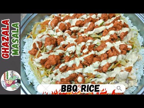 Chicken BBQ Rice Recipe | BBQ Rice Platter | Chicken Loaded Rice Recipe thumbnail