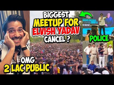 Elvish Yadav Ke Liye Sabse Bada Meetup Cancel ? | 2 lac + Crowd Chakka Jaam | Police aa Gayi thumbnail