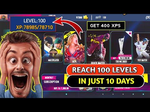 🔥 How To Reach 100 Level 🔥How Level up fast in Real Cricket 24👊GET 400 xps  Rc24 Trick 🙆 #rc24 thumbnail