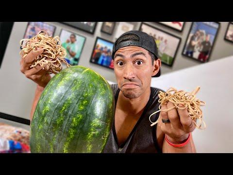 How Many Rubber Bands To Explode Watermelon?! thumbnail