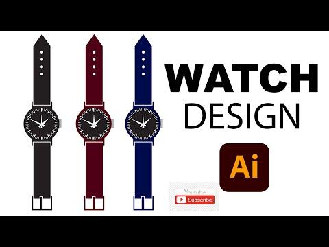 How to create a wrist watch in illustrator in hindi - 2023 | how to make a watch in illustrator thumbnail