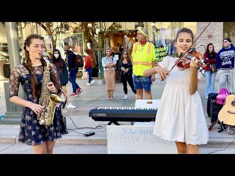 FIRST TIME PLAYING WITH MY COUSIN | Can't Help Falling In Love - Elvis Presley | Violin & Sax Cover thumbnail