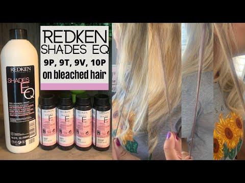 Redken Shades EQ 9T, 9P, 9V & 10P on bleached hair thumbnail