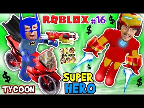 ROBLOX SUPER RICH HEROES $$$$ Iron Man Duddy vs Batman Chase SUPERHERO TYCOON (FGTEEV #16 Gameplay) thumbnail