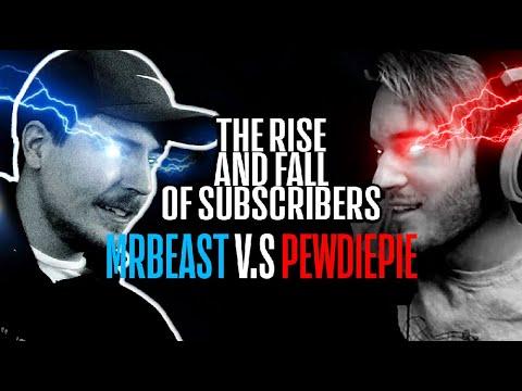 mrBeast V.S pewdiepie :THE RISE AND FALL OF SUBSCRIBERS, April 22, 2023 thumbnail