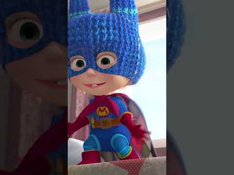 SuperMasha is in a hurry to help! 🦸‍♀️ @MashaBearRUSSIAN #SelfMadeHero #Shorts #cartoonforkids thumbnail