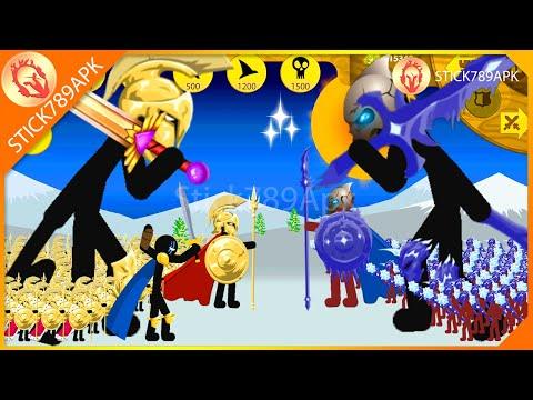 GOLDEN GRIFFON GIANT SWORD, XIPHOS VS MEGA FINAL BOSS ICE ARMY | Stick War Legacy Mod | Stick789Apk thumbnail