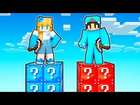 Playing a LUCKY BLOCK TOWER RACE With Crazy Fan Girl in Minecraft! thumbnail
