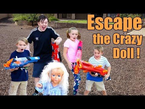 Escape the Crazy Doll! Sneak Attack Nerf Adventure with Ethan and Cole, Extreme Toys TV! thumbnail