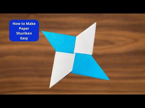 How to Make a Paper Ninja Star Shuriken Easy - Origami Easy thumbnail