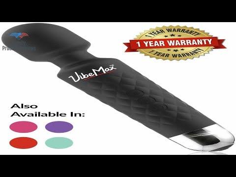 Rechargeable Handheld Personal Wand Massager by VibeMax: Wireless & Waterproof - Powerful Multi Spee thumbnail