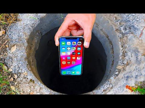 Dropping an iPhone 11 Pro Down a Hole thumbnail