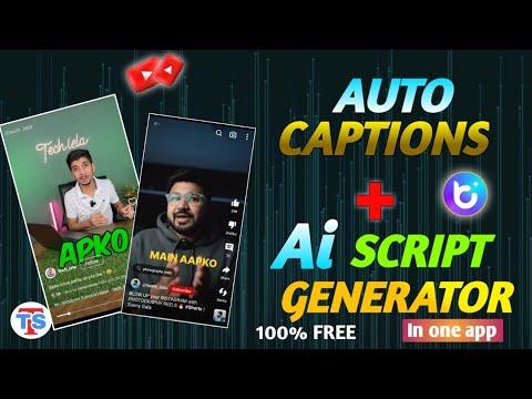 How to add Auto Captions in video | Ai script genretor (BLINK APP) #caption thumbnail