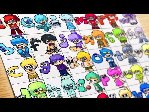 Drawing Alphabet Lore-Real Life ALL / Humanized Alphabet Lore