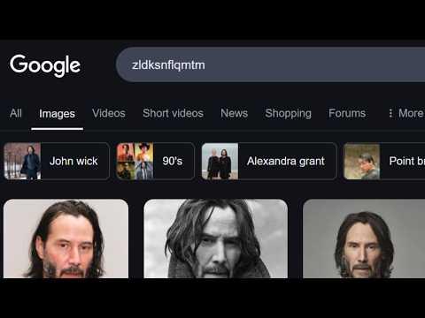 Why does searching "zldksnflqmtm" bring up Keanu Reeves? thumbnail