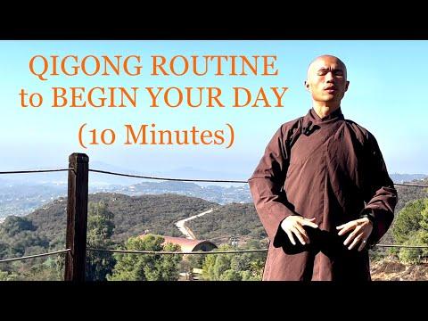 HEAL Lower Back, Shoulders, Hips | Qigong Daily Routine to BEGIN YOUR DAY (10 Min) thumbnail