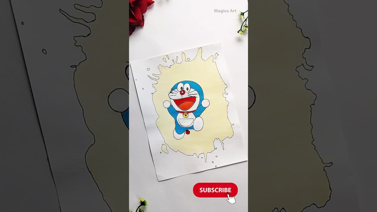 Cute Doraemon Painting ☺️😍 #art #trending #doraemon #cartoon #magicoart_