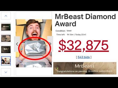 MrBeast's Diamond Play Button is on Ebay! thumbnail