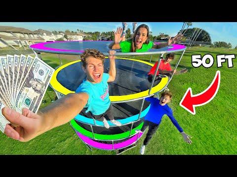 LAST TO LEAVE TRAMPOLINE TOWER WINS $10,000 thumbnail